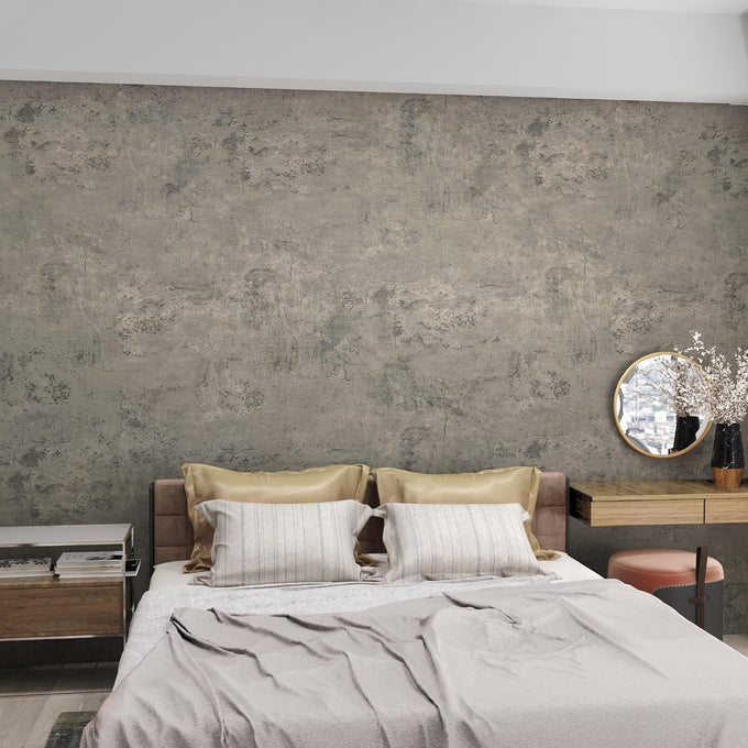3yecao Grey Concrete Wallpaper Peel and Stick Gray Concrete Contact Paper