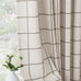THREE GIRLS Pinch Pleated Plaid Curtains Blackout Linen Gingham Curtains for Living Room,Bedroom Checkered Patterned Insulated 84 Inches Long Double Layer 2 Panels Set Printed Design Darkening
