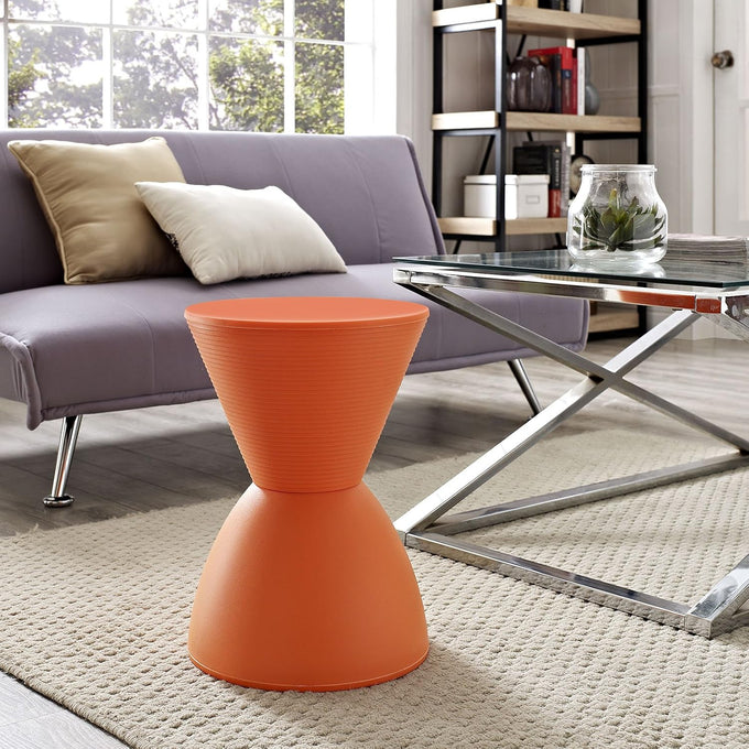 Modway Haste Contemporary Modern Hourglass Accent Stool in Green