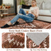 Yinhua Living Room Rug 6x9, Western Washable Rug for Bedroom, Brown