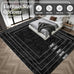 8x10 Area Rug Living Room Bedroom: Fluffy Plush Shag Carpet Black