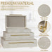 Elegant Set of 3 Ivory Shagreen Decorative Boxes