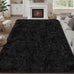 8x10 Area Rug Living Room Bedroom: Fluffy Plush Shag Carpet Black