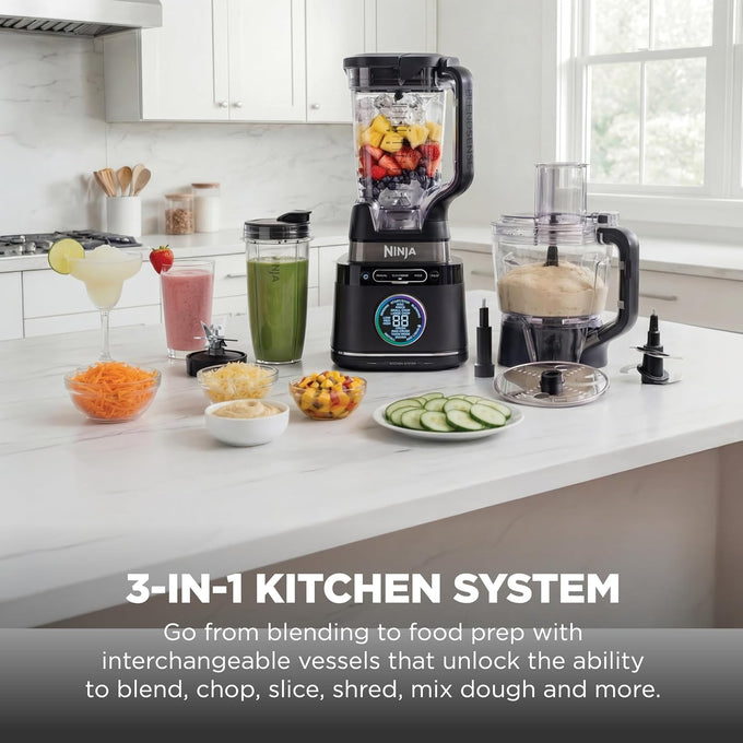 Ninja Kitchen System, BlendSense Tech, 72 oz, 1800PW, Black, TB401