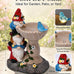 Nacome Solar Garden Gnome Statue: Funny Triple Stacked Figurine Decor