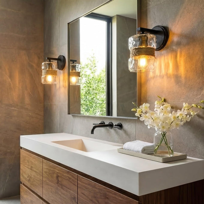 Kira Home Sage 10" Farmhouse Industrial Wall Sconce for Bathroom Vanity