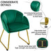 Yaheetech Flower Shape Vanity Chair with Petal Armrests, Green