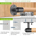SELEWARE 67 Inch Wood Handrail Wall Mount Handrails for Indoor Stairs