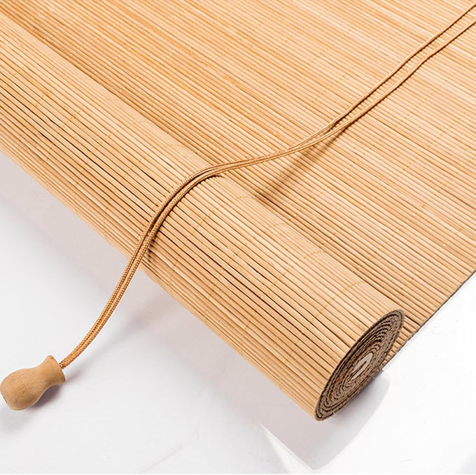 Bamboo Blinds for Interior Windows, 48"W X 63"H Bamboo Roller Shades Indoor