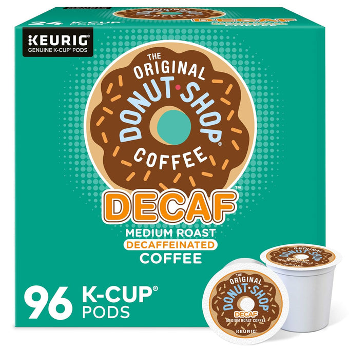 The Original Donut Shop Decaf, Single-Serve Keurig K-Cup Pods, Medium Roast Coffee Pods, 96 Count
