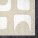 Abani Nuevo Collection Area Rug - Modern Geometric Beige/Cream Design - 4'x6' - Easy to Clean - Durable for Kids and Pets - Non-Shedding - Medium Pile - Soft Feel - for Living Room, Bedroom & Office