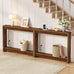 FAVOOSTY 39.4" Sofa Table Behind Couch, Narrow Console Table, Rustic Brown