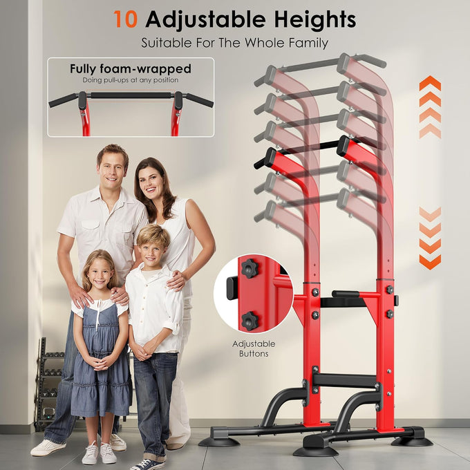 SogesPower Power Tower Dip Station Pull Up Bar Station for Home Gym