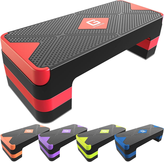 GYMMAGE Aerobic Exercise Step, Adjustable Height,