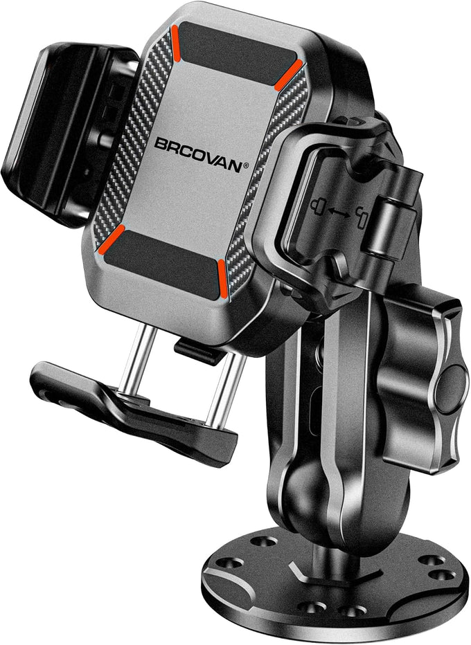 BRCOVAN Anti-Theft Phone Mount Holder with Vibration Dampener, 1s Locking