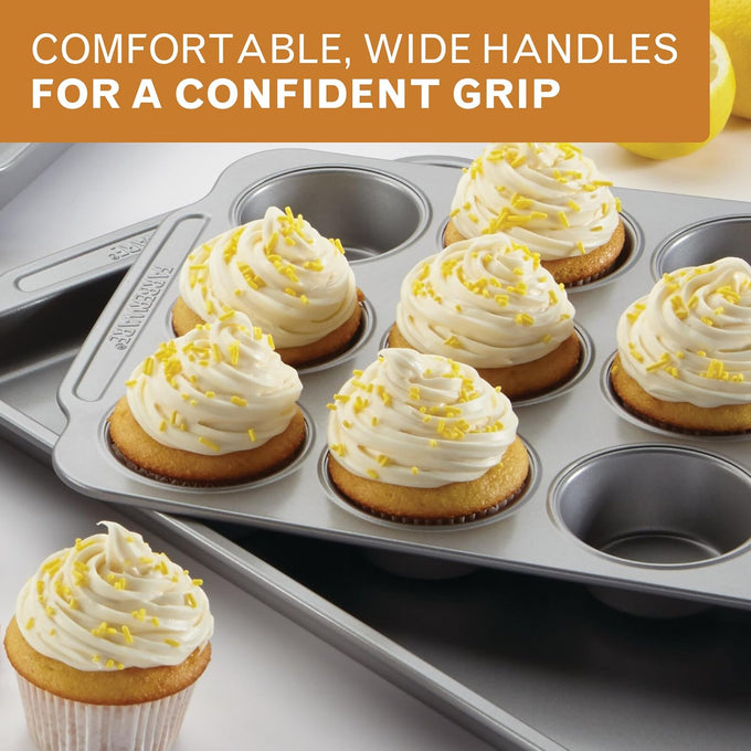 Farberware Nonstick Bakeware Set with Cooling Rack for Baking, 10-Piece