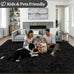 8x10 Area Rug Living Room Bedroom: Fluffy Plush Shag Carpet Black