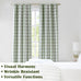 Sage Green Buffalo Plaid Full Blackout Curtains 95 Inches Length