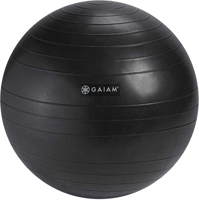 Gaiam Classic Balance Ball Chair, Stability Seat (Black)