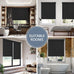 AOSKY Cordless Blackout Roller Shades, 34" W x 72" H, Black