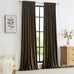 PRIMROSE Brown Velvet Curtains 108 inch Long for Living Room,Set of 2 Panels Blackout Rod Pocket Back Tab Window Treatment Room Darkening Heavy Decorative Curtains Drapes for Bedroom