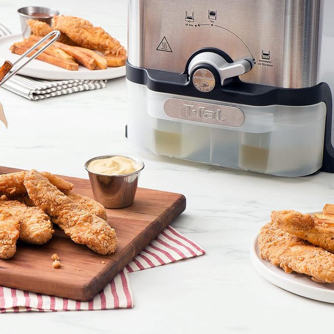T-fal Deep Fryer with Basket, 3.5L, 1700W, Oil Filtration, Temp Control