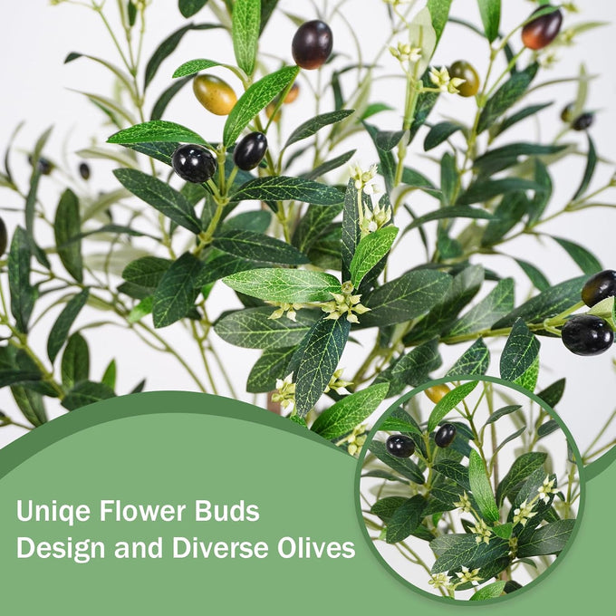 Caxchiling Artificial Olive Tree 6FT, Faux Floor Tree Indoor Outdoor