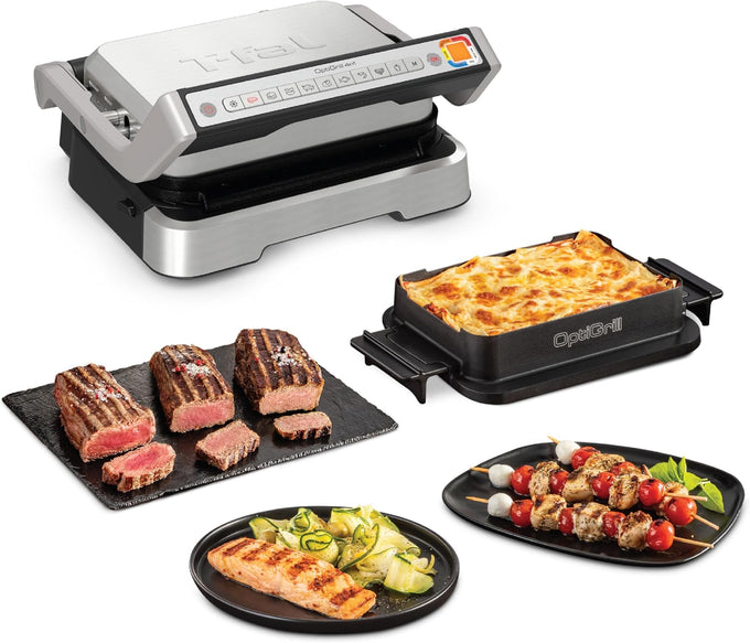 T-Fal OptiGrill Indoor Panini Press Grill with 6 Cooking Programs