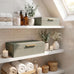 Decorative Storage Boxes with Lids - Set of 2 PU Leather Organizer Bins