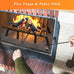 Jusgym Fireplace Grate 24 in with 8 Support Legs and Fire Tongs & Poker