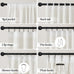 NICETOWN Thick Linen Curtains 96 Inches Long for Living Room 2 Panels Set, Back Tab/Rod Pocket with Pleat Tape Privacy Added Window Treatments for Farmhouse/Bedroom, Vanilla, W55 x L96