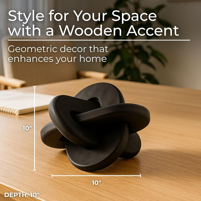 Home Decor and Bathroom Decor Sculpture - Room Display with Statues and Ornaments for Office Styling, Bookshelves or Living Room Decor Accent - Modern Coffee Table Arrangement - 11", Brown
