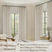 Cream Beige Linen Black Out 96 Inch Curtains for Bedroom Windows 2 Panels