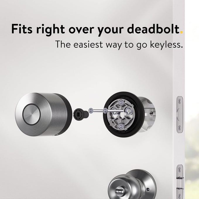 Nuki Smart Lock (Deadbolt) Keyless Entry WiFi Electronic Deadbolt with Auto-Unlock, App Control, Remote Access, Easy Installation, Smart Home for Front Door, Home & Rentals