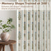 Floral Pinch Pleated Linen Curtains,Blue & Beige White,40" W x 96" L