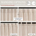 PleatedDrapes Light Filtering Primitive for Living Room, Thick Linen Semi Sheer Curtains 96 Inches Long 2 Panels Set Rustic Country Oatmeal Beige Curtains Patio Door Window Drapes Window Treatments