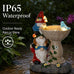 Nacome Solar Garden Gnome Statue: Funny Triple Stacked Figurine Decor