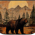 Demissle Fireplace Hearth Rug, Bear, 24 x 59 Inch
