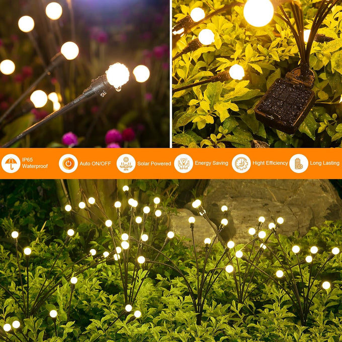 ASMAD Solar Lights Outdoor(12Pack-64 LEDs),Solar Garden Lights,Fairy Lights