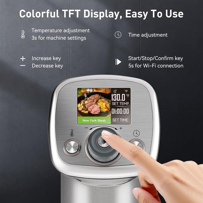 KitchenBoss WiFi Sous Vide Cooker Ultra-quiet 1100W Sous Vide G320PS