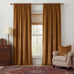 NICETOWN Gold Brown Velvet Curtains for Living Room, 2 Panels, W52 x L144
