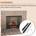LegendFlame Fireplace Mesh Screen Curtain 19” High, Two 24" Wide Panels, Black Matte, SP62-19