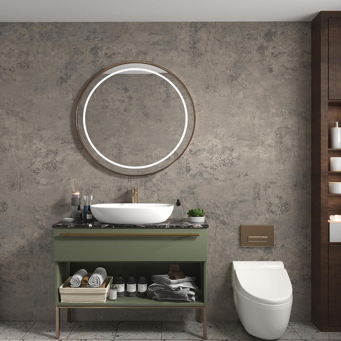 3yecao Grey Concrete Wallpaper Peel and Stick Gray Concrete Contact Paper