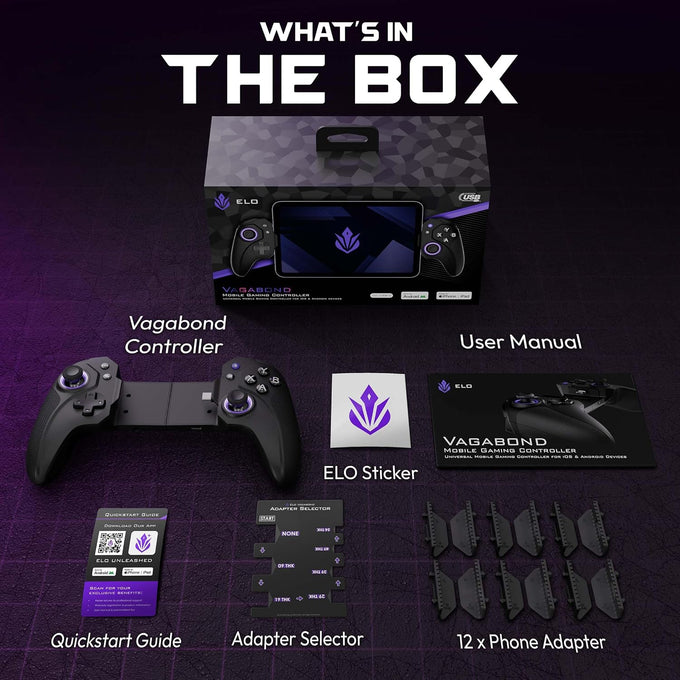 ELO Vagabond Mobile Gaming Controller, Made for iPhone, USB-C, Android