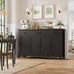 HORSTORS 55" W Buffet Cabinet with Storage, Kitchen Storage Cabinet, Black