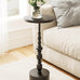 25" End Table, Art Deco Martini Side Table for Living Room, Black