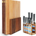 Book Cutting Board Set with Wooden Stand for Home Cooks
