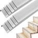 35.4“ 10pcs 1.79 * 0.79" Matte Black Aluminum Stair Nosing with Hole, Anti-Slip Edge Protector for Indoor & Outdoor Stairs, Waterproof Self-Adhesive Stair Molding Trim