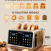 4 Slice Smart Toaster with Dual Independent Controls for Family Breakfast