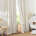 NICETOWN Natural Linen and polyester 102 inch Curtains for Bedroom, Back Tab & Rod Pocket with Pleat Tab Privacy Added with Light Filtering Window Treatments for Living Room, W52 x L102, 2 Panels